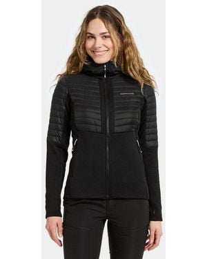 Didriksons Outdoorjacke Damen Sportjacke Kapuze Annema Mit Kapuze Mit Taschen - Schwarz