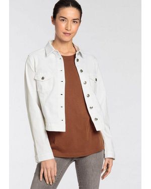 M·a·c Jeansjacke Rich Jacket Aus Leichter, Sommerlicher Denim-Qualität Mit Hohem Baumwoll-Anteil - Weiß