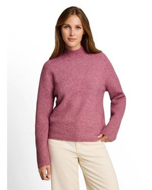 Tom Tailor V-Ausschnitt-Pullover Mit Stehkragen - Rot