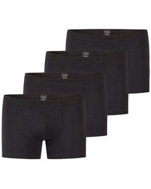 Schiesser Retro Boxer 4Er Pack Teens Boys 95/5 Cotton (Spar-Set, 4-St) Retro Short Pant - Schwarz