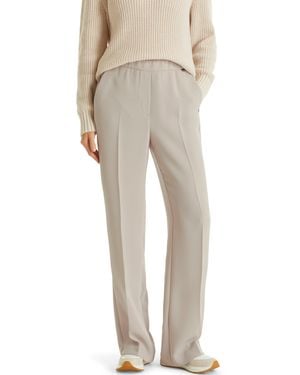 Marc Cain Stoffhose Graphic Booster Premium mode Weit und mit Bügelfalte – Hose WASHINGTON - Natur