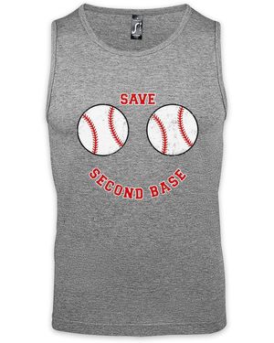 Urban Backwoods Tanktop Save Second Base Ärmelloses T-Shirt Gallagher Shameless Frank Lip Philipp Ian Debbie Fiona - Grau