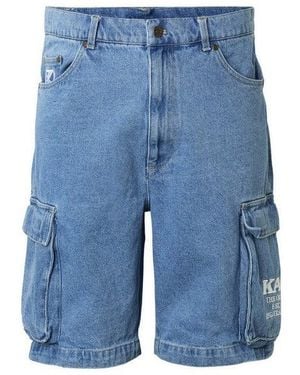 Karlkani Cargoshorts Ku222-011-1 Retro Cargo Shorts Vintage (1-Tlg) - Blau