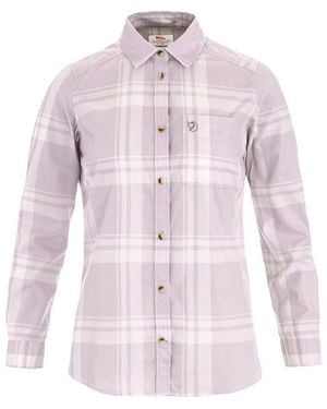 Fjallraven Outdoorbluse Övik Lite Flannel Shirt W Leichtes Und Stilvolles Damen-Flanellhemd Aus Baumwolle, Ideal Für - Pink