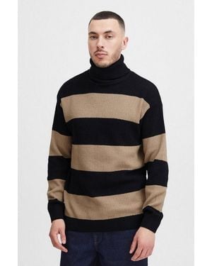 Solid Rollkragenpullover Sdserge Modischer Pullover - Schwarz
