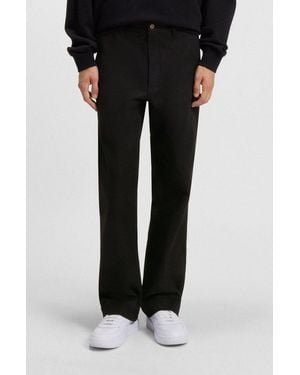 HUGO Chinohose Zarik Regular Fit Mit Schmalem Bein - Schwarz