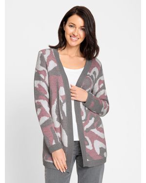 WITT Strickjacke Jacquardstrickjacke - Weiß