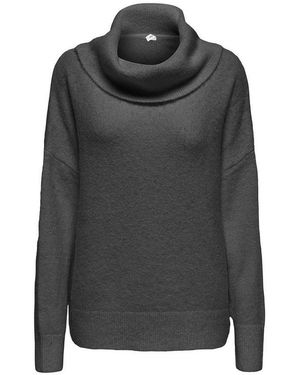 ONLY Rollkragenpullover Onlazu Ls Cowlneck Knt - Grau