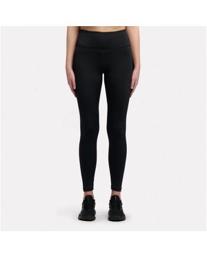 Reebok Leggings Core High Rise Leggings Glatte Oberfläche, Aus Polyester Und Elasthan, Schlanke Silhouette - Schwarz