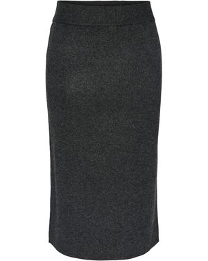 Y.A.S Y.A. Strickrock YASASSI HW MIDI KNIT SKIRT S. NOOS - Schwarz