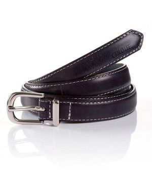 Cinque Ledergürtel Bosa Mit Blindprägung Und Gürtelschlaufe Aus Metall - Blau