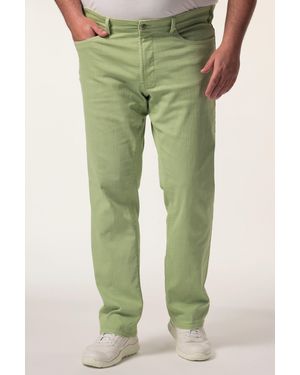 Men Plus Plus 5-Pocket- Men+ Color-Jeans Denim Bauchfit Regular Fit bis 72 - Grün