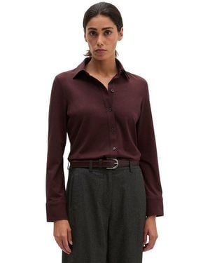 Marc O' Polo Langarmbluse Aus Single Jersey Mit Paper-Finish - Lila