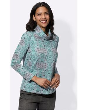 Sieh an! T-Shirt Rollkragenshirt - Blau