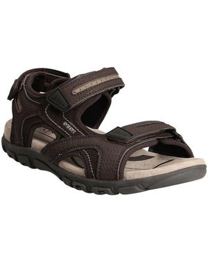 Geox Strada 050Au/Sand Herren Sandale - Schwarz