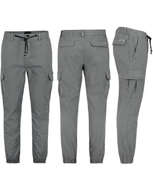 Sublevel Cargohose Cargo Hose Elastische Bündchen Freizeithose Chino - Grau