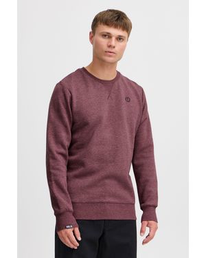 Solid Sweatshirt SDBenn O-Neck Sweatpullover mit weicher Fleece-Innenseite - Rot