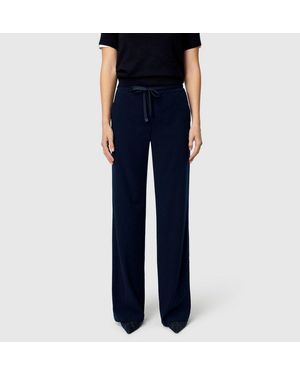 M·a·c Stretch-Hose Christy Mit Hoher Leibhöhe Und Weiter Beinform - Blau