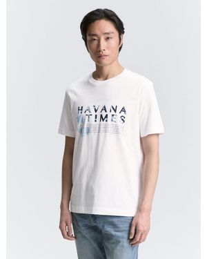 Tom Tailor T-Shirt mit Print - Weiß