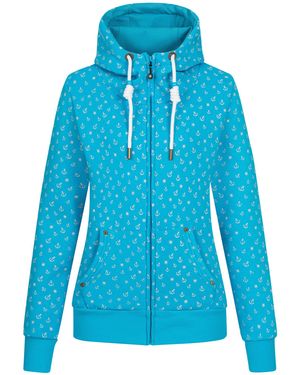 DEPROC Active Kapuzensweatshirt ANCHORAGE Women in lässigem Oversized-Schnitt - Blau