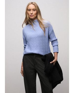 Street One Rollkragenpullover Mit Rippbündchen - Blau