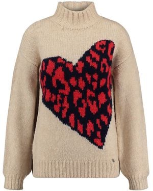Key Largo Strickpullover WKN HEART Relaxed Fit (1-tlg) - Pink