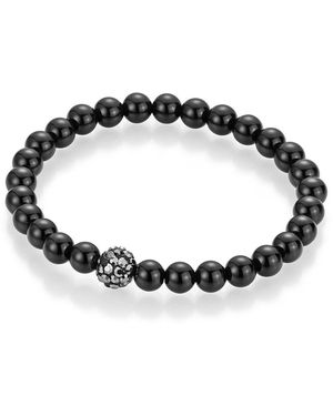 Firetti Armband Schmuck Geschenk Armschmuck Armkette Edelstein Farbstein - Schwarz