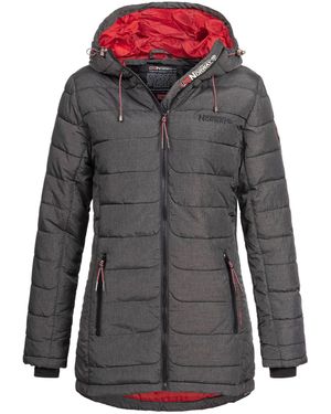 GEOGRAPHICAL NORWAY Steppjacke Outdoor Winter Jacke Mantel Parka Trenchcoat AST - Grau