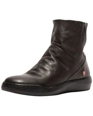 Softinos Stiefelette Leder Stiefelette - Schwarz