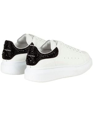 McQueen Kinder Crystal Embellished Oversized Schuhe Kids Sneaker Swarovski Crystal Heel-Tab - Schwarz