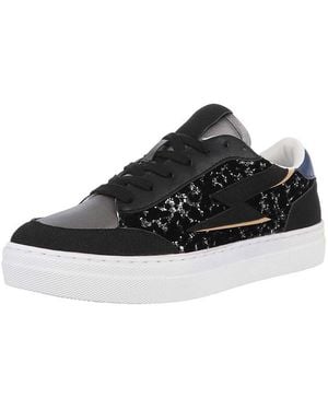 Ital-Design Damen Low-Top Freizeit Sneaker (88930643) Flach Sneakers Low - Schwarz