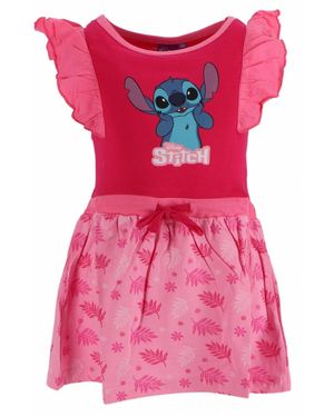Lilo Et Stitch Midikleid Kleid für Mädchen – Freizeitkleid & Sommerkleid aus Baumwolle - Lila