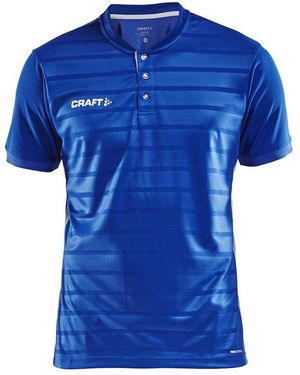 C.r.a.f.t Kurzarmshirt Pro Control Button Jersey M 346900 - Blau