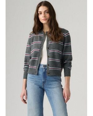 Levi's Strickjacke Claire Ls Cardigan Taille Bedeckend, Schmale Passform - Blau