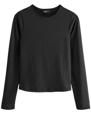 Next Langarmshirt Weiches, Fließendes Langarmoberteil Aus Polyamid (1-Tlg) - Schwarz