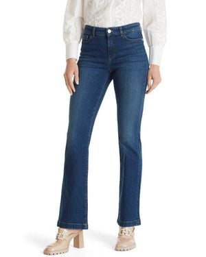 Marc Cain Bootcut-Jeans Faro Denim Essentials Premium Damenmode „Rethink Together“ Jeans Faro - Blau