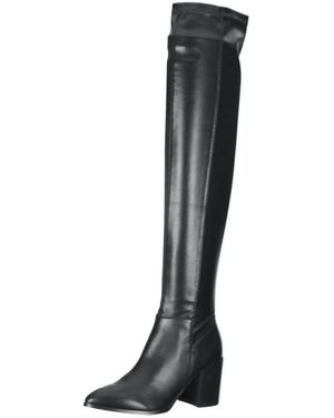 Steve Madden Stiefel Lederimitat Overkneestiefel - Schwarz