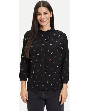 Tamaris Druckbluse mit Stehkragen- NEUE KOLLEKTION - Schwarz