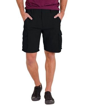 Blauer Cargoshorts Herren Premium Cargo Shorts 100% Baumwolle 6 Taschen Sommer Halbhose - Schwarz