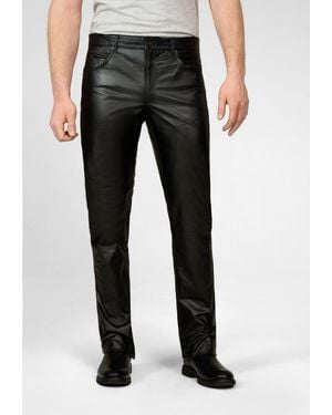 RICANO Lederhose Jeans 01 Hochwertiges Büffel-Nappa-Leder - Schwarz
