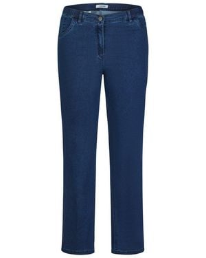 KjBRAND Straight-Jeans Jeans Betty Straight Leg Sehr Bequem Durch Baumwoll- Super- Stretch, Satin Optik - Blau