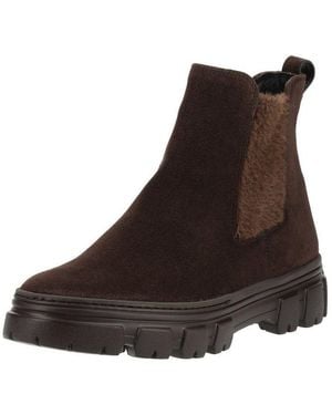 Paul Green Stiefelette Veloursleder/Textil Stiefelette - Braun