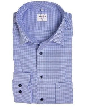 Marvelis Langarmhemd Modern Fit Modern Fitkent - Blau