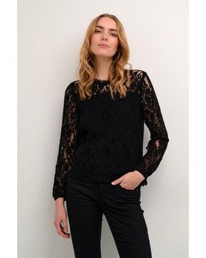 Cream Kurzarmbluse Bluse Kurzarm Crkit - Schwarz