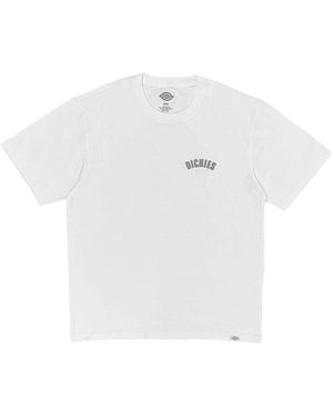Dickies T-Shirt Circle Logo Vintage-Grafik "Quality Garments" - Weiß