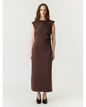 Y.A.S Maxikleid Yaspina Sl Long Dress Noos Baumwollmischung Mit Stretch - Natur
