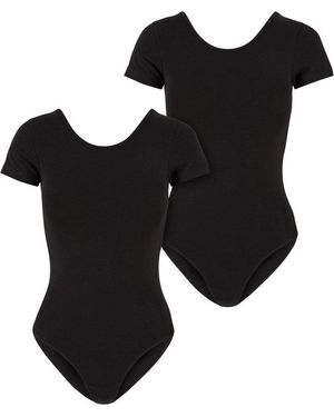 Urban Classics Body Ladies Organic Stretch Jersey Body 2-Pack - Schwarz