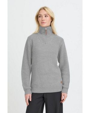 Oxmo Troyer Oxedna Modischer Grobstrick-Troyer - Grau