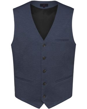 Greiff CASUAL Jerseyweste Regular Fit Blau meliert