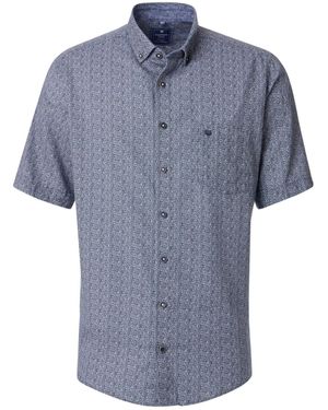 Redmond Kurzarmhemd 251155999 regular fitButton-Down - Blau
